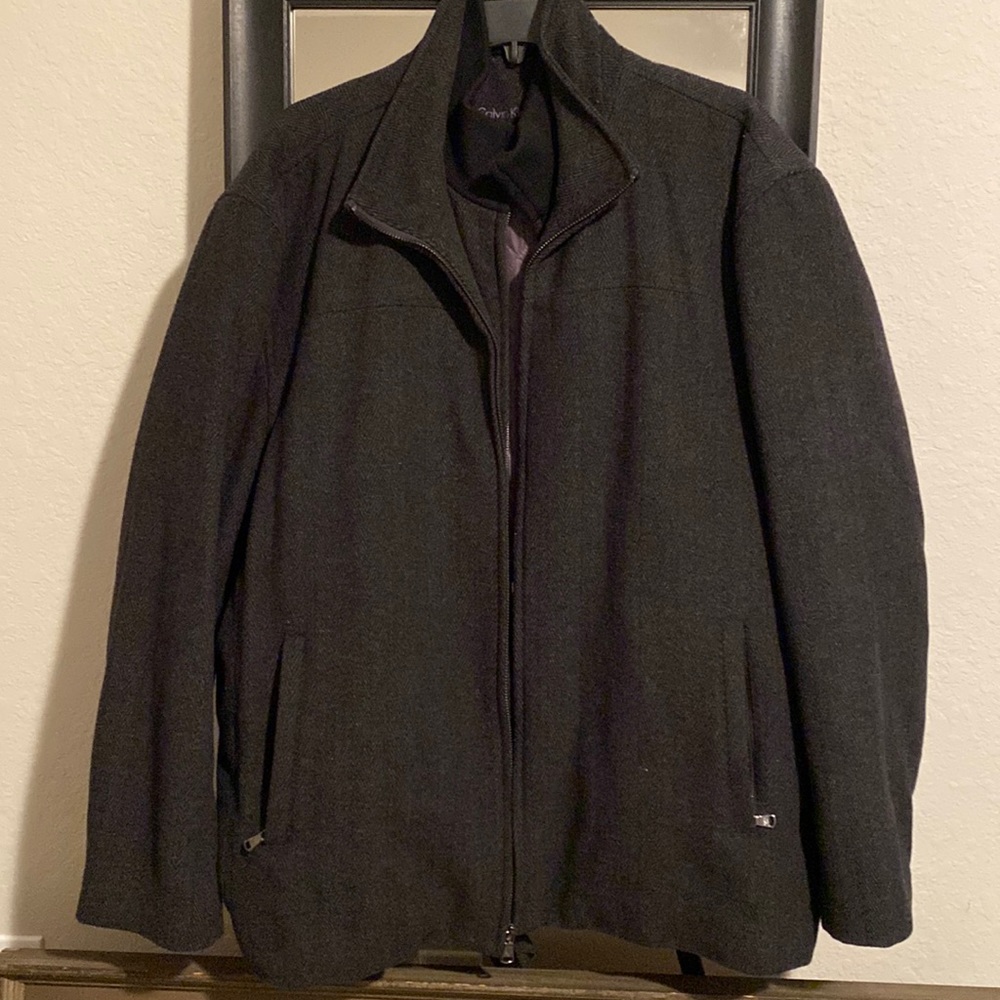 CALVIN KLEIN HEAVY JACKET Dark grey and black